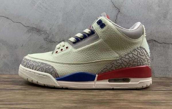 Air Jordan 3 Retro Milky White Grey Blue Red is Available this Week