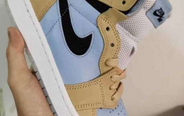 Latest Air Jordan 1 Zoom Comfort Releasing With Tan and Light Blue