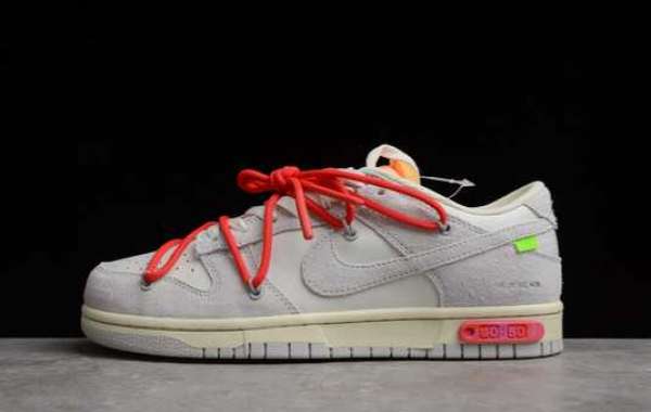 Off-White x Dunk Low Dear Summer 35 of 50 Sail Neutral Grey Global Red Outfit For Sale DJ0950-103