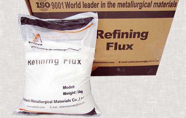 Refining flux drying mixing production process: drying - ingredients - mixing - packaging - products.