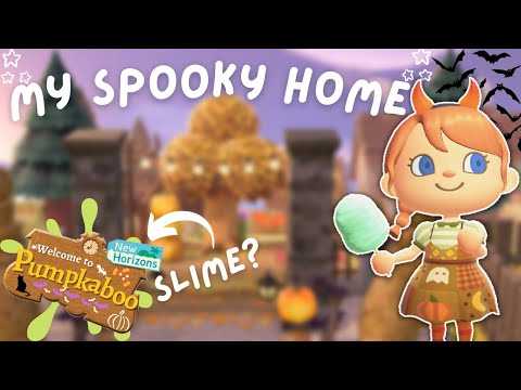 SPOOKY HALLOWEEN TOWN ACNH SPEED BUILD | COZY HOUSE BUILD | ANIMAL CROSSING NEW HORIZONS