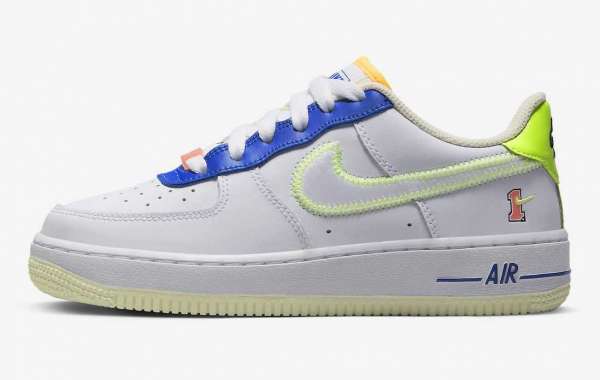 This Nike Air Force 1 Low GS "Player One" FB1393-111 game theme is so cool!