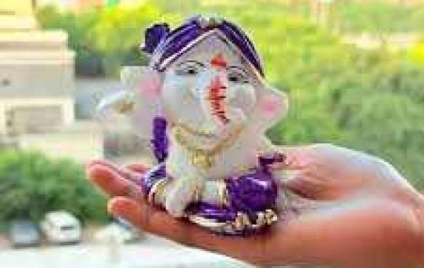 Bal Ganesh Murti: Divine Marble Idol for Your Home